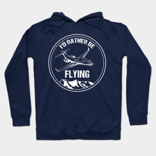 Airliner Pilot Gift T-Shirt I'd Rather be Flying Airplane Aviation Hoodie